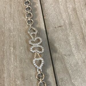 Elegant Silver Heart Bracelet